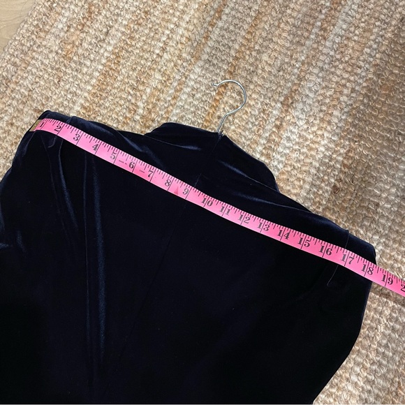 🌑 NWT Zara Velvet Dress Navy - Minor defects (L) - Picture 12 of 17